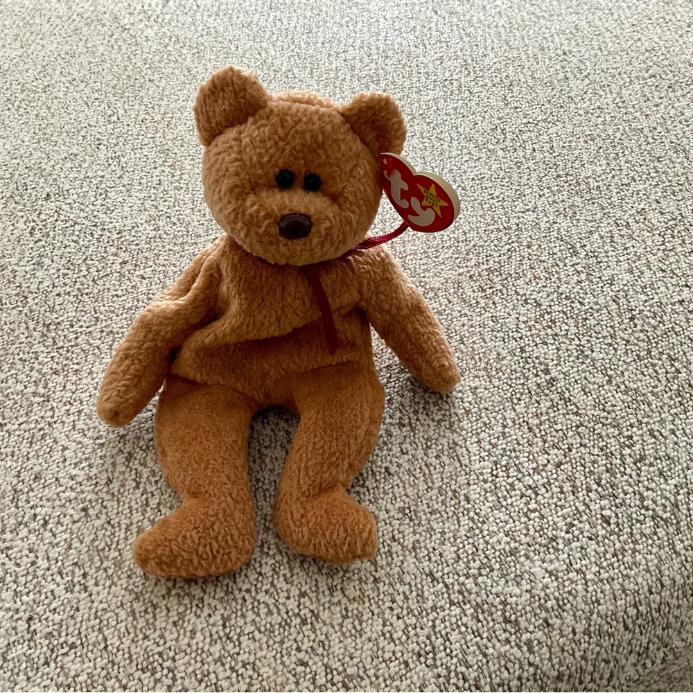 Ty Beanie Curly the Bear with Errors